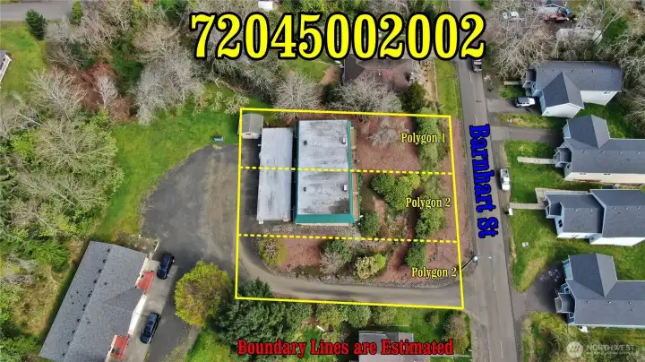 Approximate lot lines for Fourplex tax parcel.