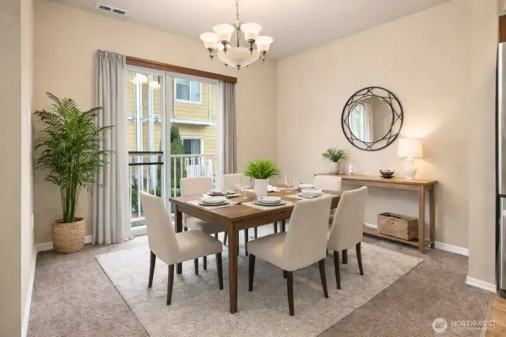 Dining area-virtual staging