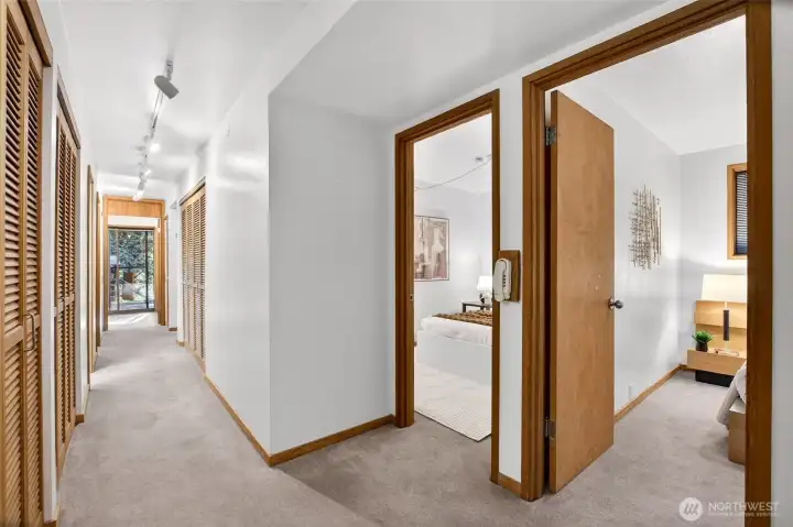 Lower level features plenty of storage