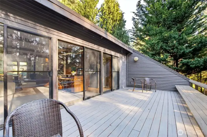 Large (200 sf +) cantilevered back deck