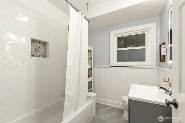 Remodeled main floor bathroom