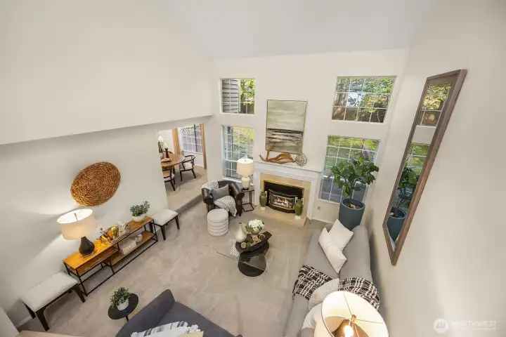 View from the landing on the stairs