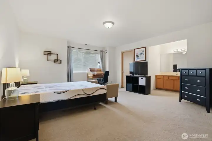 Generous Upstairs Primary Bedroom with Full En Suite