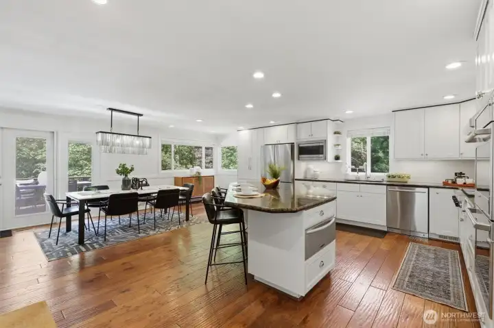This chef-inspired kitchen anchors the home.