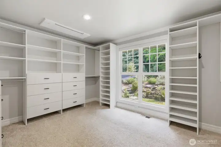 With walk-in closet.