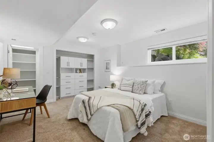 This is one of 2 lower level bedrooms.