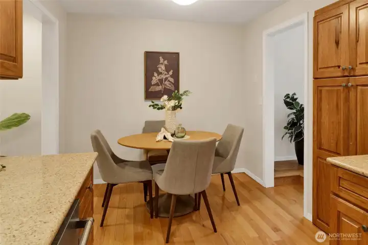 Space for a breakfast nook off the kitchen.
