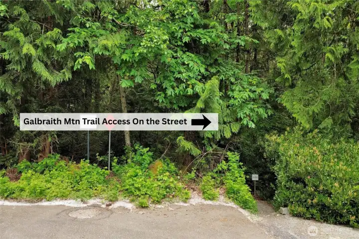Trail access on the same street just three doors down.