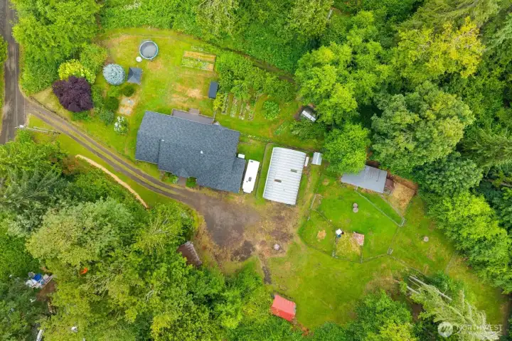 Aerial view of your 1.8 acre paradise! Aerial view of your 1.8 acre paradise!