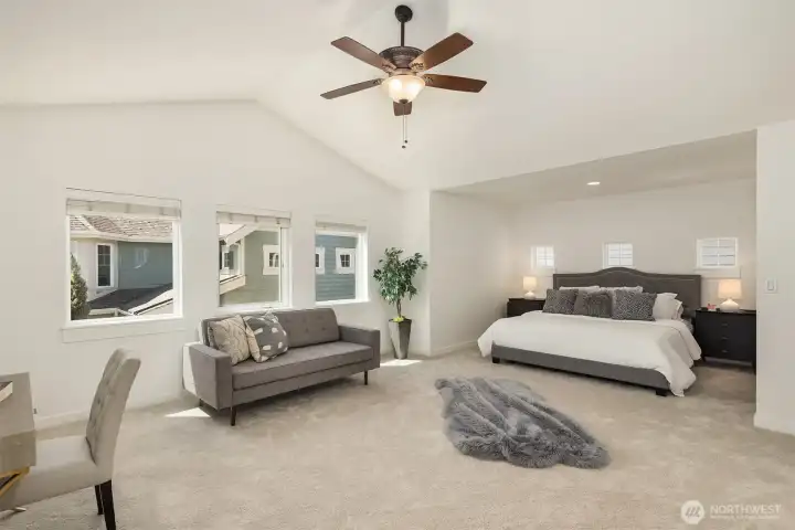 Upstairs there are three bedrooms including a very generous size primary suite. Plenty of flex space in this room to create the retreat that works for you.