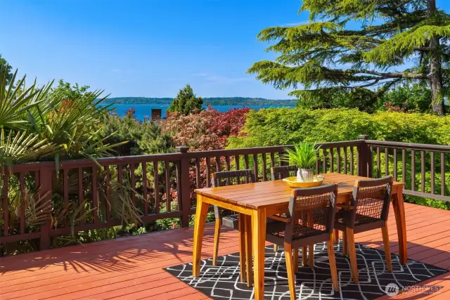 Extensive deck space with views