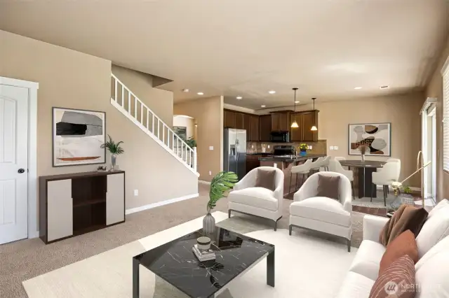 Open Concept Living / Dining / Kitchen