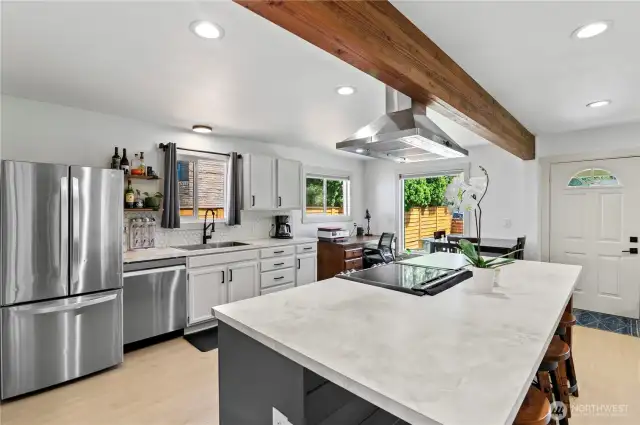 Stainless appliances.