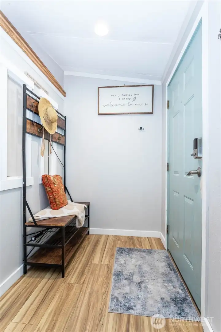 Lovely entry with storage