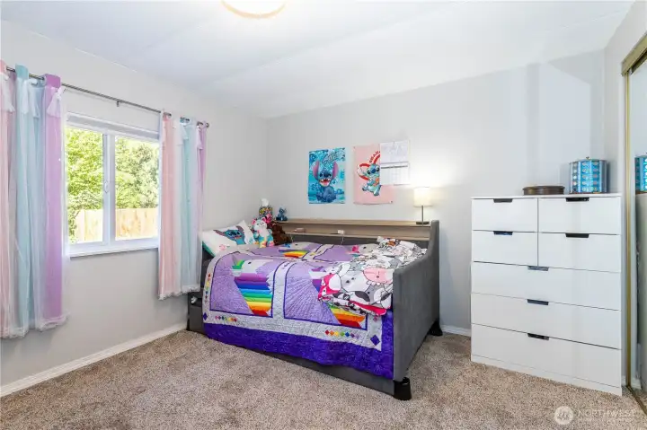 Spacious bedrooms with large closet storage