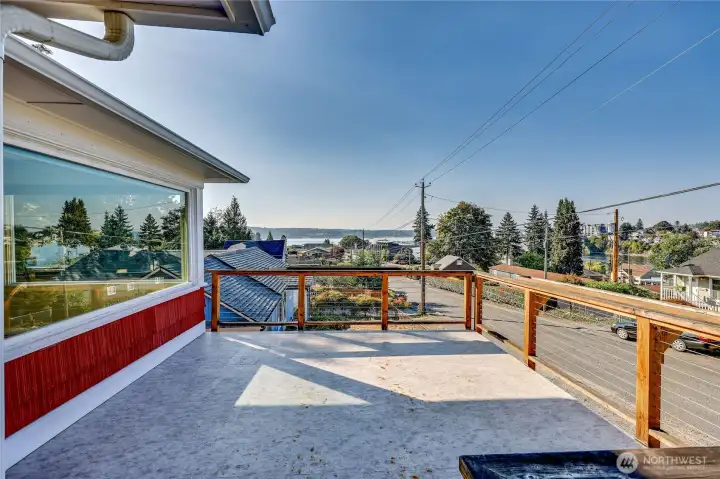 The deck is a great place to take in the sunsets, Bridge Blast fireworks, and gatherings.