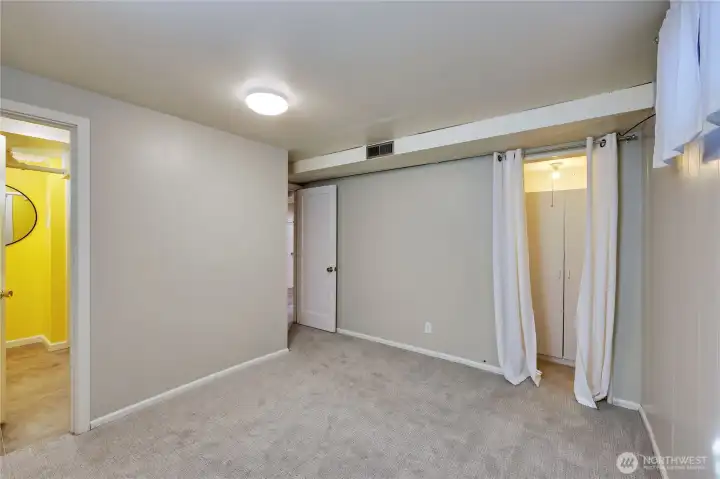 Bathroom off the bedroom downstairs.
