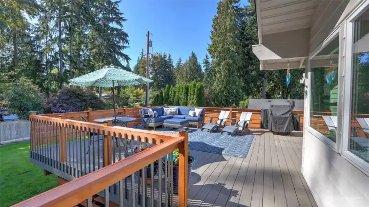 Private and serene backyard