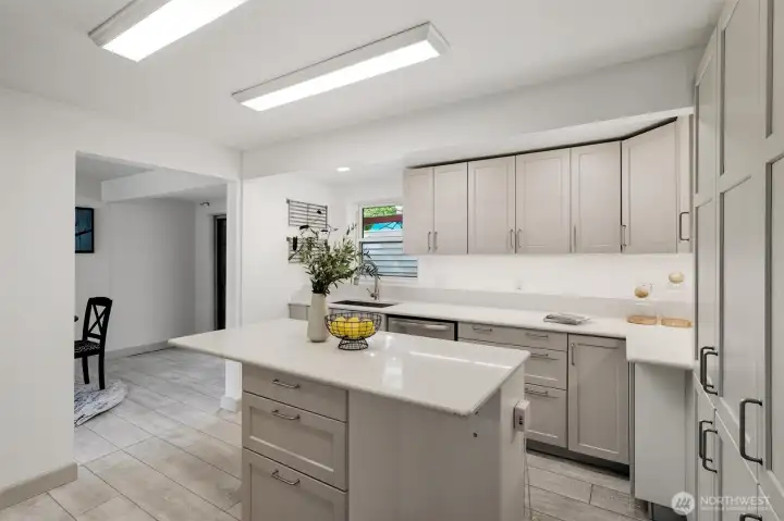 Modern Updated Kitchen with Island