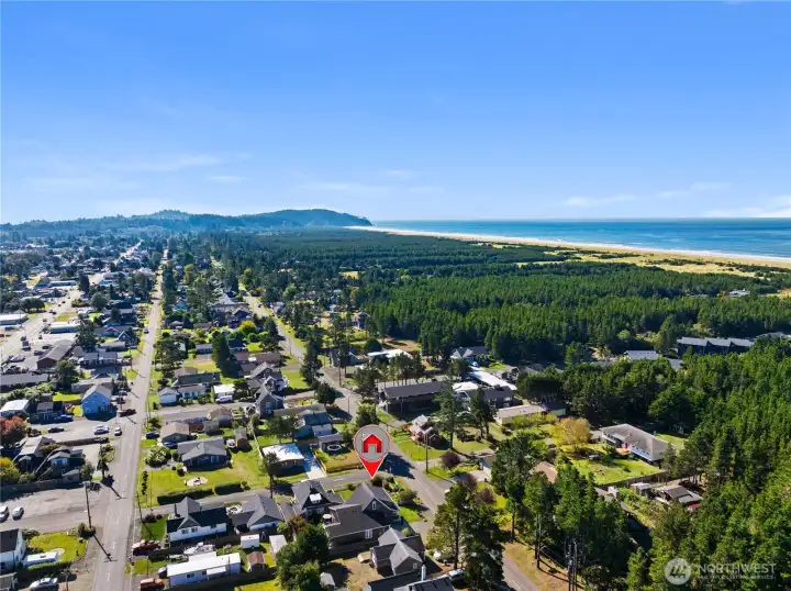 Location to the ocean and beach approach