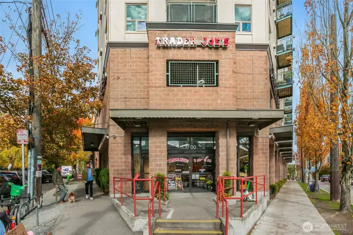 Trader Joes and Central Co-op market just 2 blocks away.