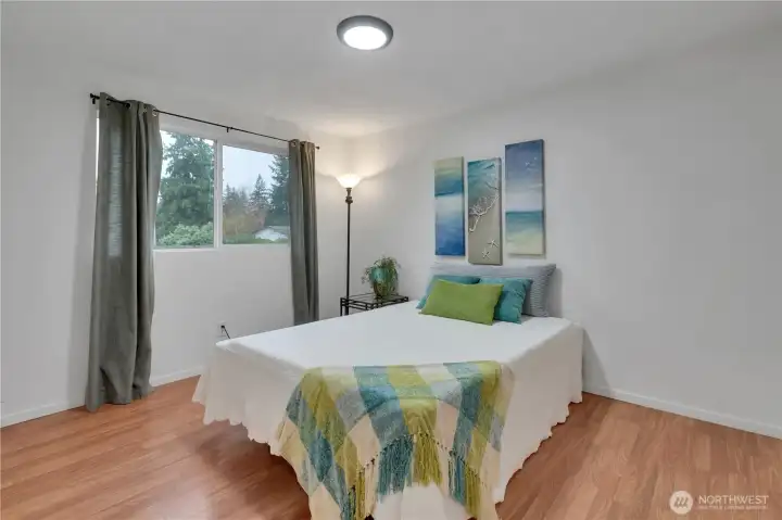 The primary bedroom is good sized....