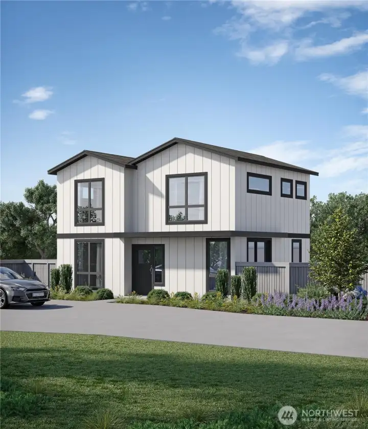 Artistic rendering of the home under construction