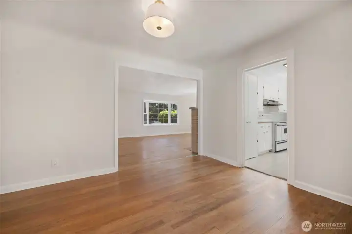 Dining looking to living room and kitchen on the right...