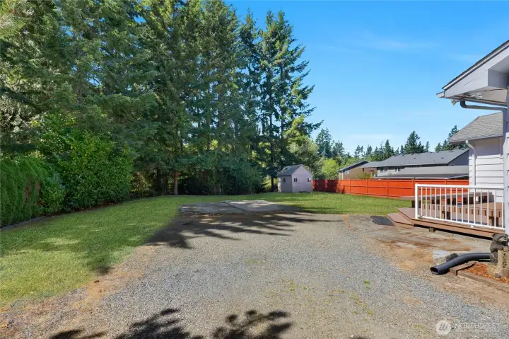 South side of lot... ample parking plus nice side yard area, too.