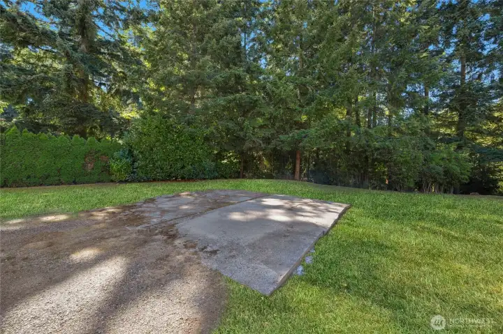 Parking pad ready for garage walls/enclosure...