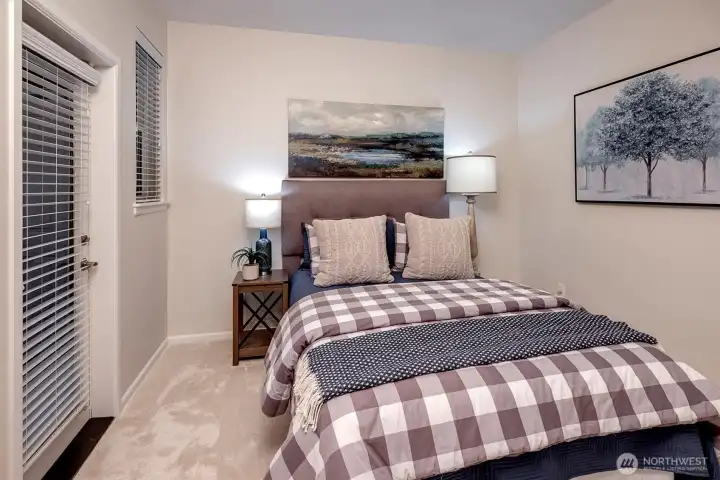 Second bedroom provides flexibility with it's own private entrance to the exterior entryway.