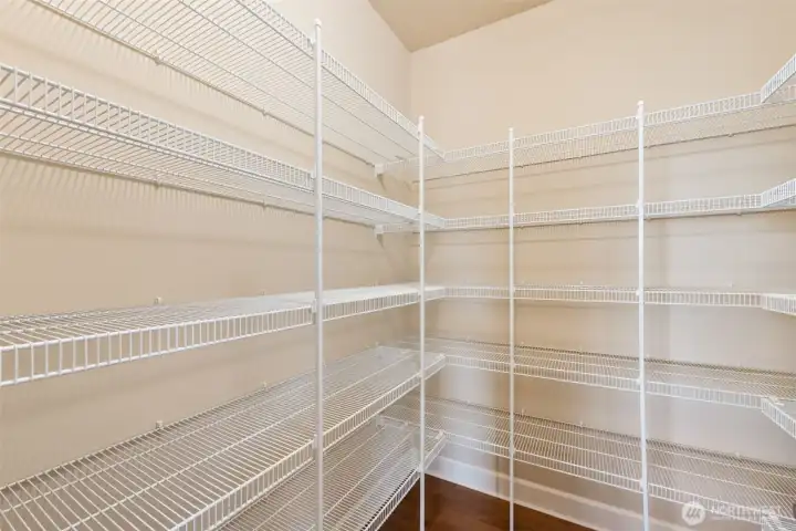 Walk in pantry for all your goods!