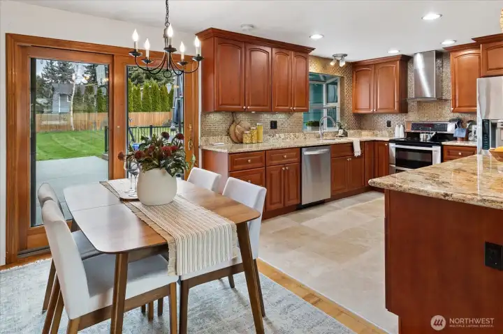 Beautifully remodeled kitchen with island