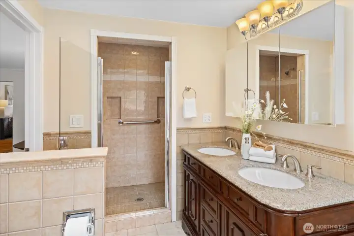 Primary bath with walk-in shower