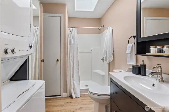 ADU bath with laundry