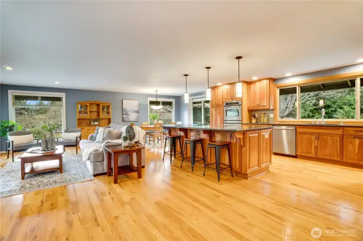 Enter to beautiful hardwoods, large open space bathed in natural light where you'll be proud to call this the heart of the home.