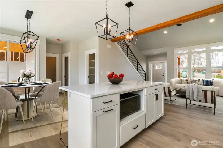 Sample kitchen and not the actual home.  Digitally staged.