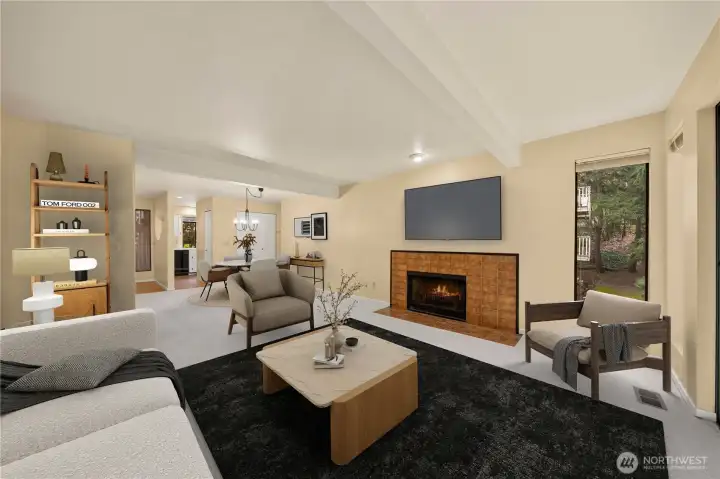 Living Room and Dining Room. Virtually Staged.