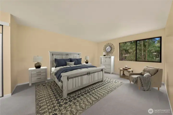 Primary Bedroom. Virtually Staged.