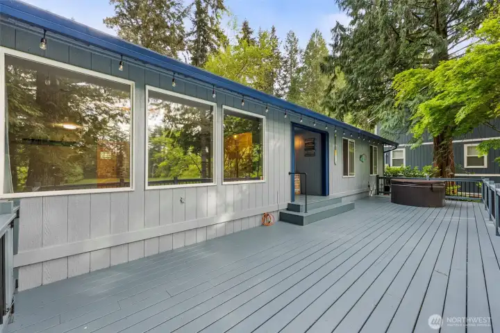 Large Deck with a New Hot-Tub.