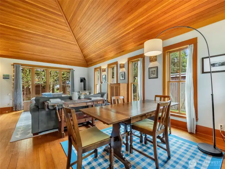 Dining space with natural light and cozy scale