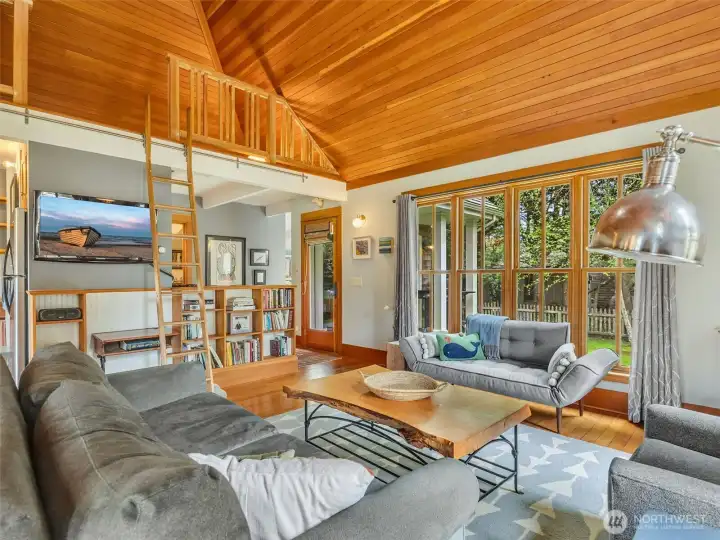 Upper loft sleeping or storage space