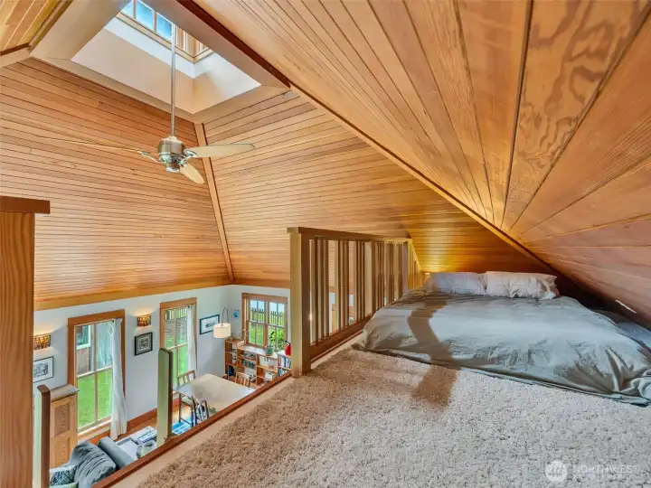 Upper loft sleeping or storage space