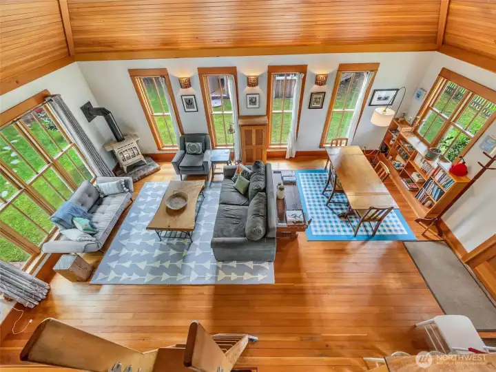 Loft overlooking main living area
