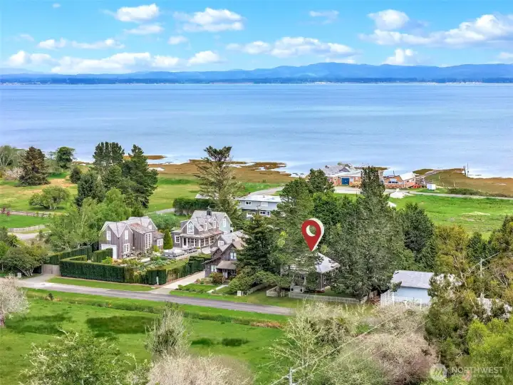 Wide view of coastal setting near Willapa Bay