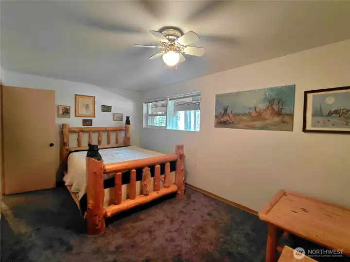 Primary Bedroom on Lower Level with Walk In Closet