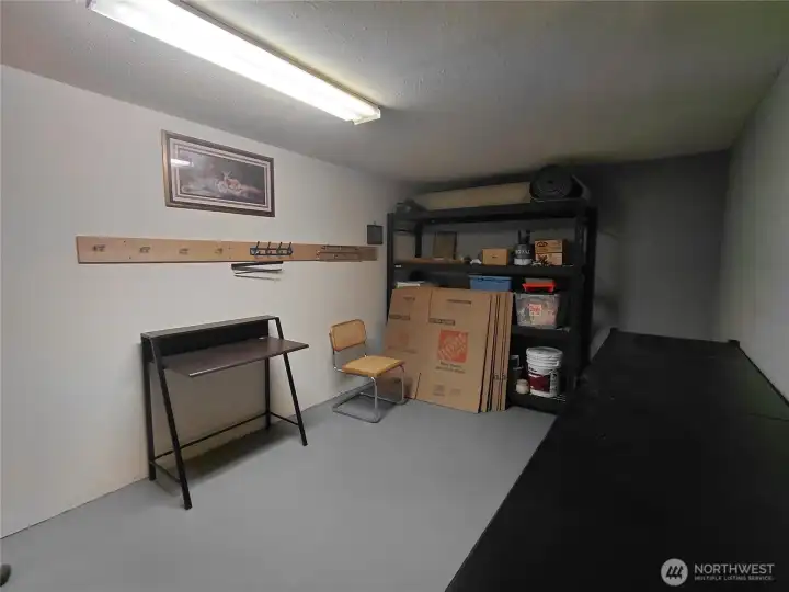 "Unfinished" Room for Storage