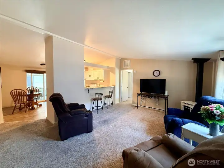 Living room from front door