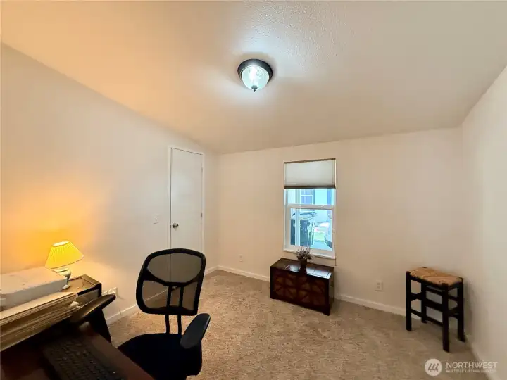 Guest bedroom 1, being used as a den/office.