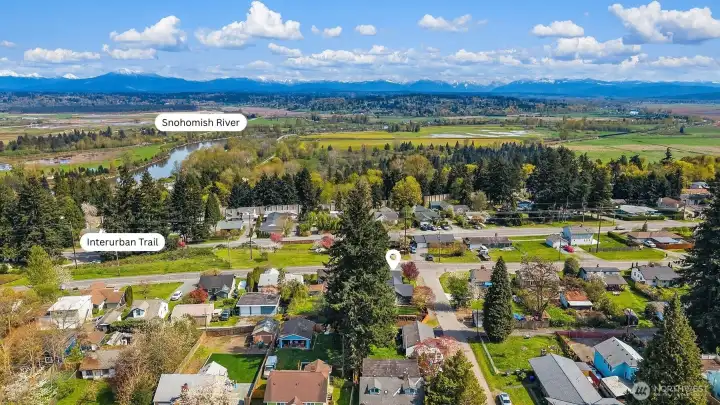 Aerial photo facing East. Aerial photo facing East.
